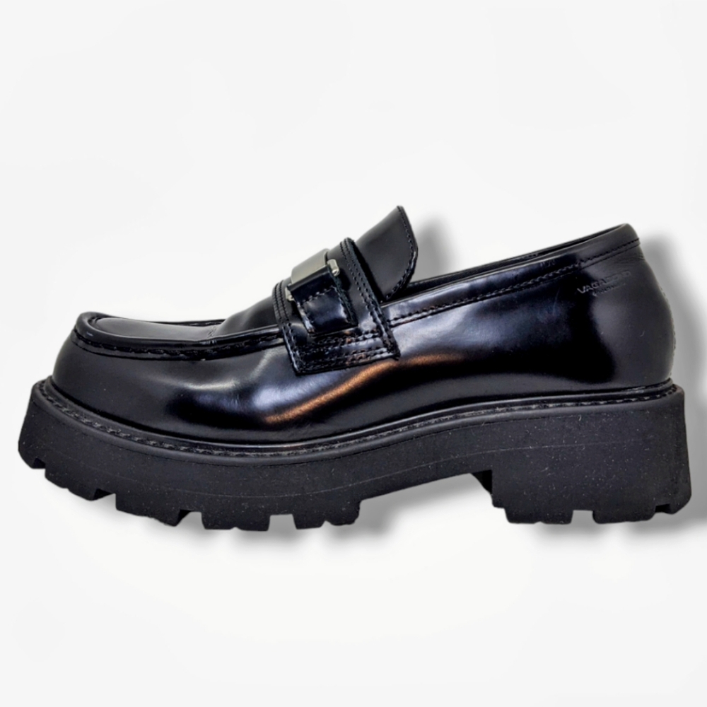 Vagabond | Cosmo 2.0 Black Leather Platform Loafers Women's Size 8